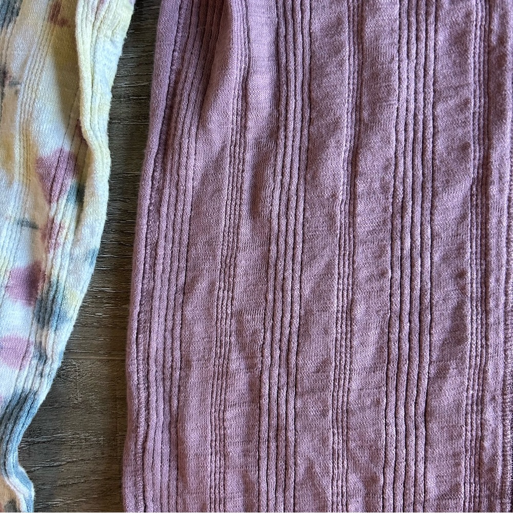 Free People Mauve Long Sleeve Top tie dye arms Tie Dye Long Sleeve Top Boho - Picture 6 of 8